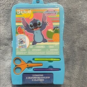 Disney Stitch Mini Activity and Easel Set Stickers, Crayons, Scissors, Markers